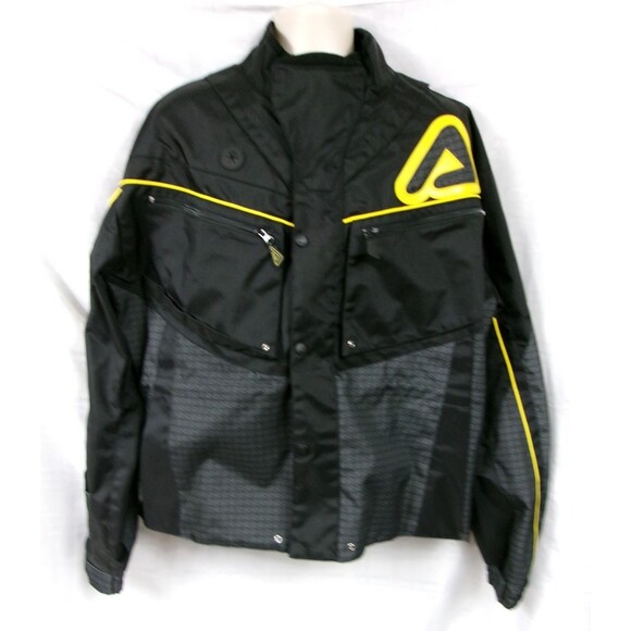 Acerbis Motorcycle Korp Jacket Vented Men's Size XXL Black Yellow - Picture 1 of 7
